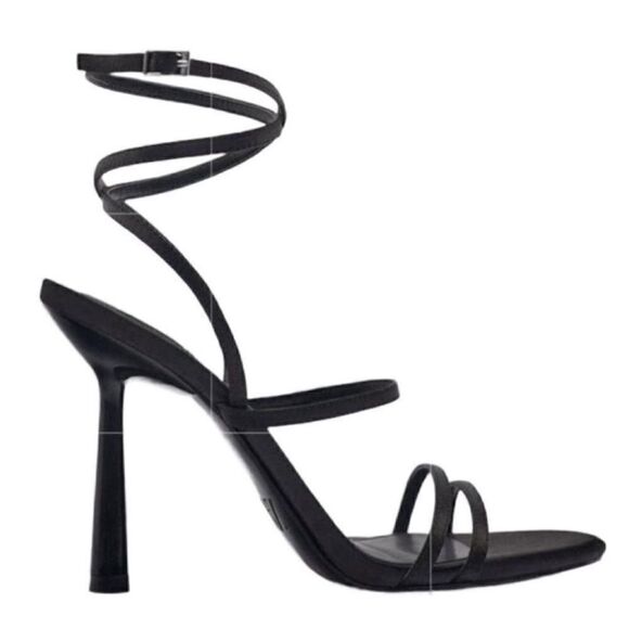 Zara Stappy Black Sandals(Size 10) - Picture 1 of 6